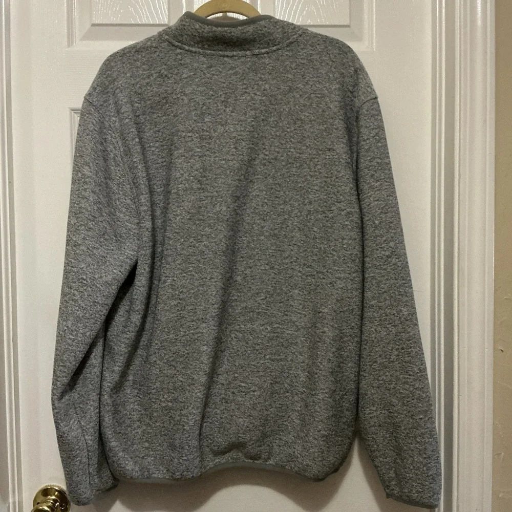 Eddie‎ Bauer 1/4 Snap Sweater Fleece Pull Over Heather/Gray XL